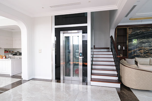 mẫu thiết kế nhà 5x10m có thang máy 